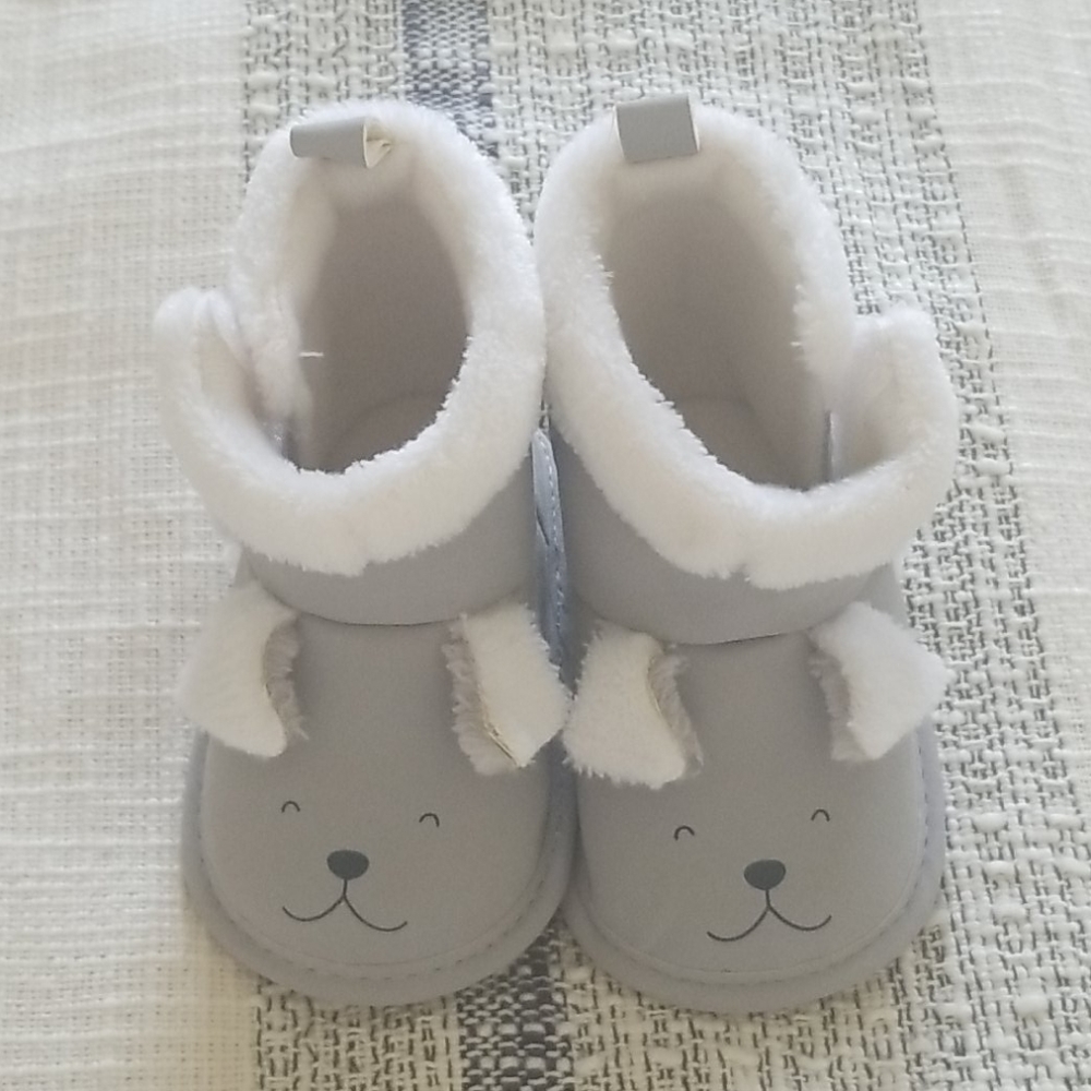 Child of mine baby faux ugg bear boots  3-6